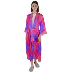 Texture Maxi Satin Kimono by nateshop