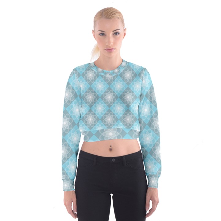 Triangle Blue Cropped Sweatshirt