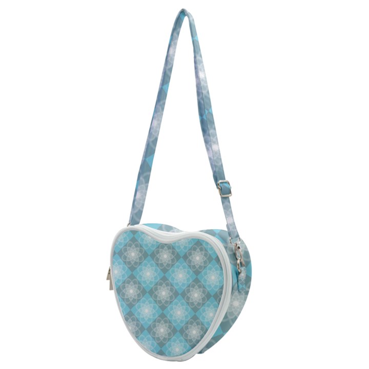 Triangle Blue Heart Shoulder Bag