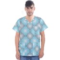 Triangle Blue Men s V-Neck Scrub Top View1