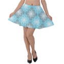 Triangle Blue Velvet Skater Skirt View1