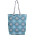 Triangle Blue Full Print Rope Handle Tote (Small) View2