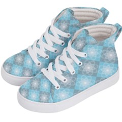 Triangle Blue Kids  Hi-top Skate Sneakers by nateshop