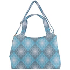 Triangle Blue Double Compartment Shoulder Bag by nateshop