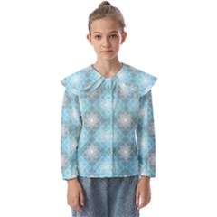 Triangle Blue Kids  Peter Pan Collar Blouse by nateshop