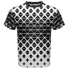 Triangle-black White Men s Cotton Tee by nateshop