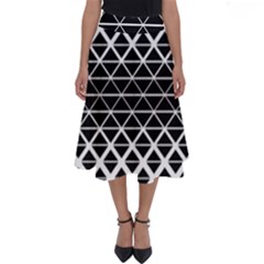 Triangle-black White Perfect Length Midi Skirt by nateshop