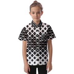 Triangle-black White Kids  Short Sleeve Shirt by nateshop