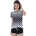 Triangle-black White Short Sleeve Foldover Tee View1