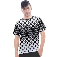 Triangle-black White Men s Sport Top by nateshop