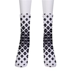 Triangle-black White Crew Socks by nateshop