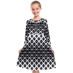 Triangle-black White Kids  Midi Sailor Dress by nateshop