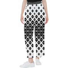 Triangle-black White Women s Pants  by nateshop