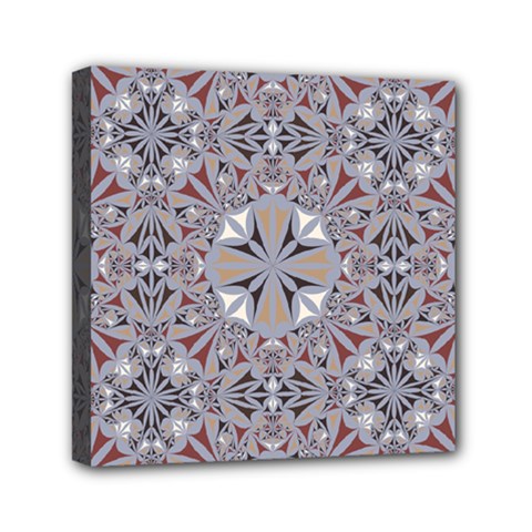 Triangle-mandala Mini Canvas 6  X 6  (stretched) by nateshop