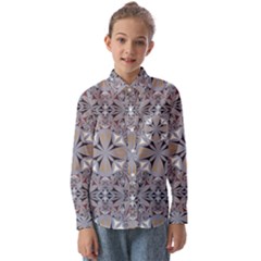 Triangle-mandala Kids  Long Sleeve Shirt by nateshop