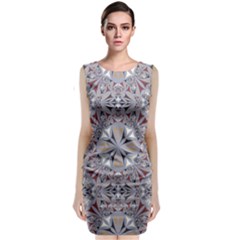 Triangle-mandala Sleeveless Velvet Midi Dress by nateshop