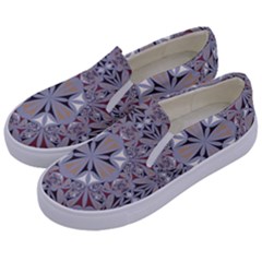 Triangle-mandala Kids  Canvas Slip Ons by nateshop