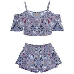 Triangle-mandala Kids  Off Shoulder Skirt Bikini