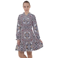 Triangle-mandala All Frills Chiffon Dress by nateshop