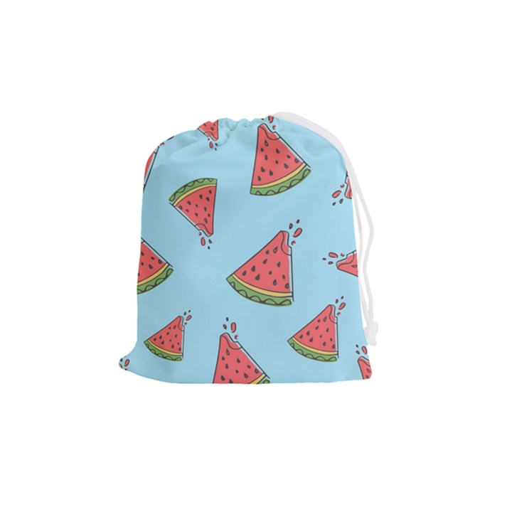 Watermelon-blue Drawstring Pouch (Medium)