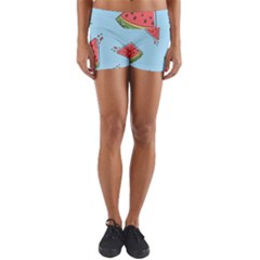 Watermelon-blue Yoga Shorts by nateshop