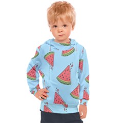 Watermelon-blue Kids  Hooded Pullover by nateshop