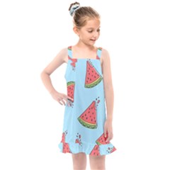 Watermelon-blue Kids  Overall Dress by nateshop