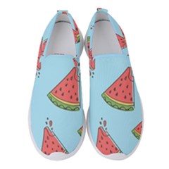 Watermelon-blue Women s Slip On Sneakers by nateshop