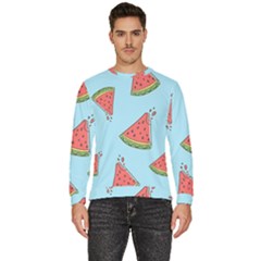 Watermelon-blue Men s Fleece Sweatshirt by nateshop