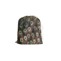 Bird-peacock Drawstring Pouch (small) by nateshop