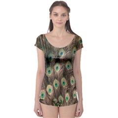 Bird-peacock Boyleg Leotard  by nateshop