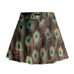 Bird-peacock Mini Flare Skirt by nateshop