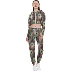 Bird-peacock Cropped Zip Up Lounge Set by nateshop