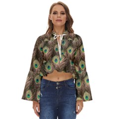 Bird-peacock Boho Long Bell Sleeve Top