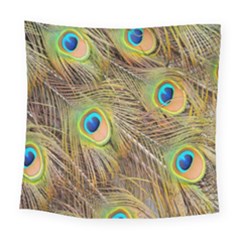 Peacock-bird Square Tapestry (large) by nateshop