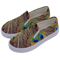 Peacock-bird Kids  Canvas Slip Ons by nateshop