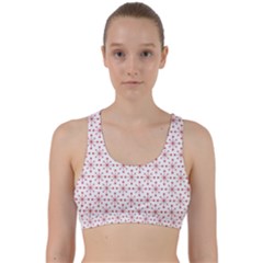 Pattern Christmas Pattern Red Stars Back Weave Sports Bra by Sapixe