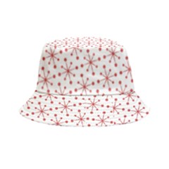 Pattern Christmas Pattern Red Stars Bucket Hat by Sapixe