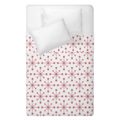 Pattern Christmas Pattern Red Stars Duvet Cover Double Side (single Size) by Sapixe