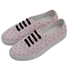 Pattern Christmas Pattern Red Stars Men s Classic Low Top Sneakers by Sapixe