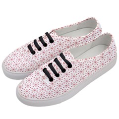 Pattern Christmas Pattern Red Stars Women s Classic Low Top Sneakers by Sapixe