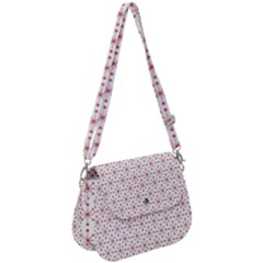 Pattern Christmas Pattern Red Stars Saddle Handbag by Sapixe