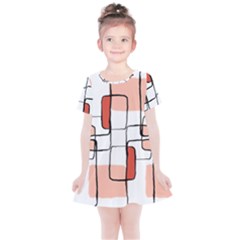 Abstract Seamless Pattern Art Kids  Simple Cotton Dress by Sapixe