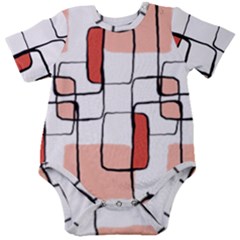 Abstract Seamless Pattern Art Baby Short Sleeve Onesie Bodysuit by Sapixe