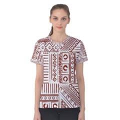 Tribal Pattern Vintage Texture Women s Cotton Tee