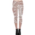 Tribal Pattern Vintage Texture Capri Leggings  View1