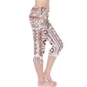 Tribal Pattern Vintage Texture Capri Leggings  View4