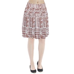 Tribal Pattern Vintage Texture Pleated Skirt