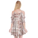 Tribal Pattern Vintage Texture Cutout Spaghetti Strap Chiffon Dress View2