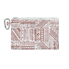 Tribal Pattern Vintage Texture Canvas Cosmetic Bag (Medium)